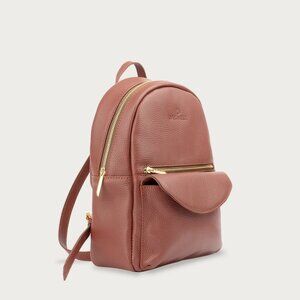 Genuine Leather Backpack - Color Cognac